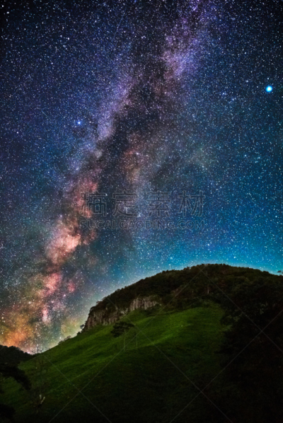 银河系,山,在上面,自然,垂直画幅,太空,星系,星星,七夕节,夜晚