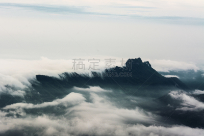 山,长春花属,mis环状跑道,海洋,天空,佛蒙特,美,水平画幅,云,无人
