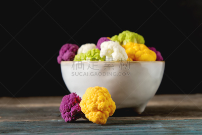 花椰菜,西兰花,素食,食品,市场,紫色,当地著名景点,背景,彩虹