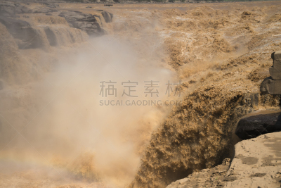 黄河,壶口瀑布,地形,户外,非凡的,自然地理,风景,图像,水平画幅,无人