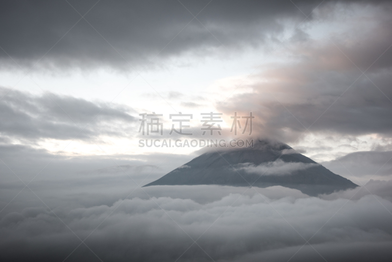 火山,外套,天空,水平画幅,地形,地质学,无人,波波卡特佩特火山,夏天,黄昏