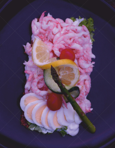 芦笋,柠檬,西红柿,卵,自制的,三明治,虾,美味,瑞典,菜单