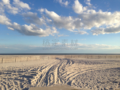 天空,云,蓝色,琼斯海滩,在上面,美国,水平画幅,沙子,无人,大西洋