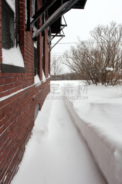 缅因州,冬天,大风雪,波特兰,垂直画幅,暴风雨,重的,冬季服务,雪,无人