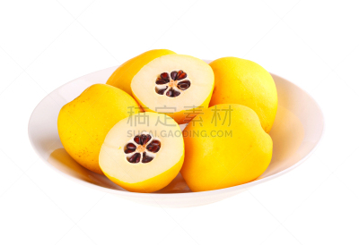 温柏,白色,碗,水果,分离着色,花朵,皱皮木瓜,果盘,水平画幅,茶花