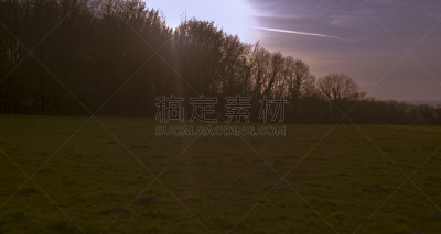 曙暮光,自然,天空,水平画幅,地形,无人,黄昏,户外,太阳,田地