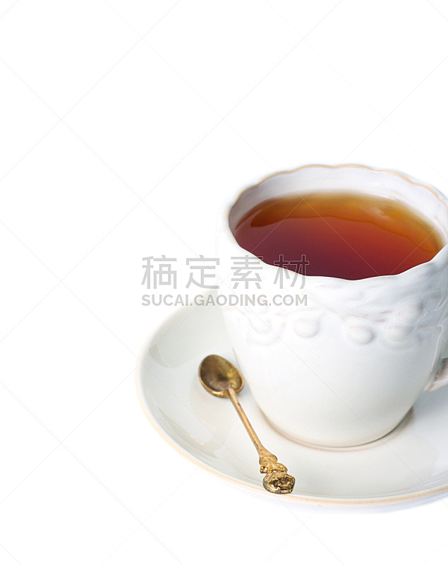 茶杯,垂直画幅,留白,无人,白色背景,红茶,背景,杯,摄影