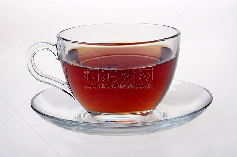 茶杯,水平画幅,无人,玻璃,玻璃杯,白色背景,饮料,特写,茶,液体