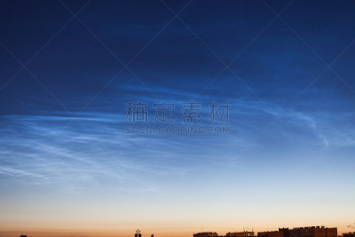 云,外逸层的大气,冰晶,卷云,气候与心情,午夜,飘然,天空,水平画幅,银色