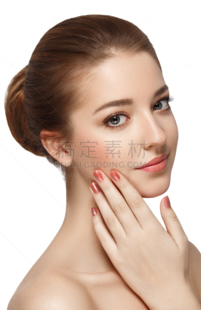 特写,工作室,人的脸部,快乐,肖像,白色,垂直画幅,正面视角,美