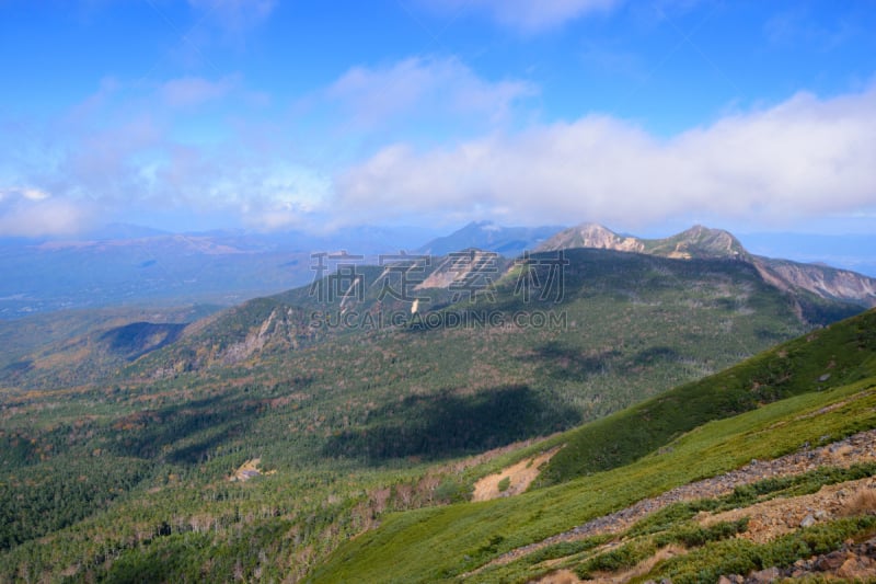 长野县,日本,山脉,八岳山,北,天空,美,水平画幅,巴岳山,秋天