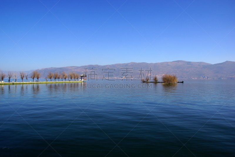 云南省,大理,洱海,水,天空,湖,白族,都市风景,白色,城镇