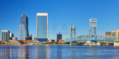 佛罗里达,杰克逊维尔,城市天际线,全景,摩天大楼,图像,美国,无人,金融建筑,墨西哥湾沿岸国家