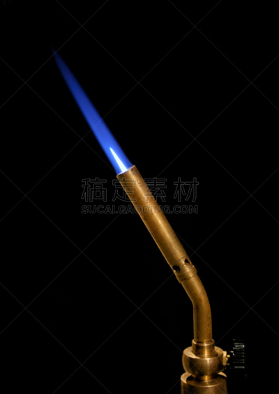 丙烷,燃烧的火炬,分离着色,垂直画幅,焊工,蓝色,工具,化石燃料,金属工业,热