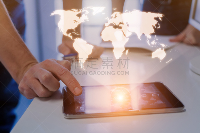 全息图,全球通讯,商务,地球形,体育团队,增强现实,数字化显示,全球商务,计算机制图,网络空间