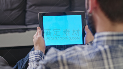 男人,平板电脑,显示器,蓝色,色键,网上购物,电子邮件,商店,电子商务,仅男人