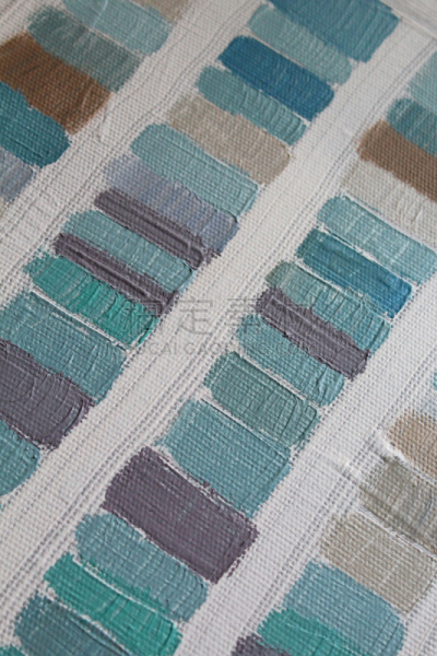 丙稀画,大特写,蓝色,彩块,垂直画幅,绘画插图,平视角,纯净