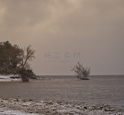白色,安静,黑白图片,天空,美,水平画幅,雪,户外,云景,毛绒绒