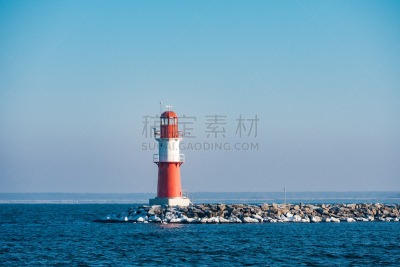 冬天,鼹鼠,水,天空,水平画幅,无人,户外,灯塔楼,云景,波罗的海