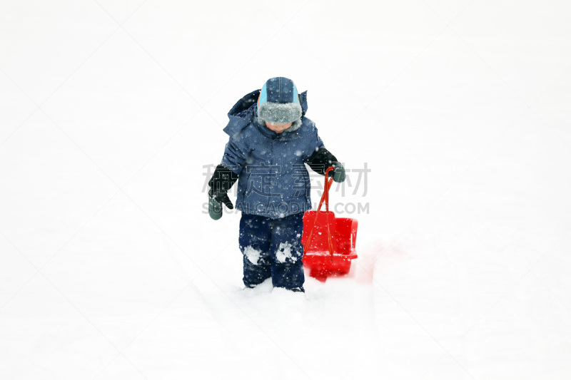 进行中,雪,男孩,雪橇滑学,俄罗斯人,水平画幅,连指手套,户外,白人,特写