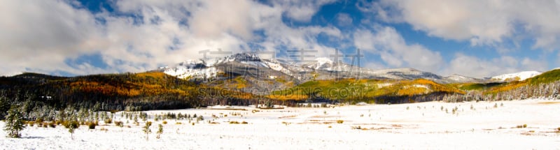 秋天,苏格兰高地,自然,天空,水平画幅,地形,雪,斯廷博特斯普林斯,无人,蓝色