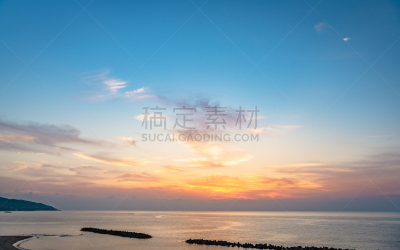 海滩,曙暮光,旅途,纯净,岛根县,浪漫,云,黄昏,著名景点,海岸线