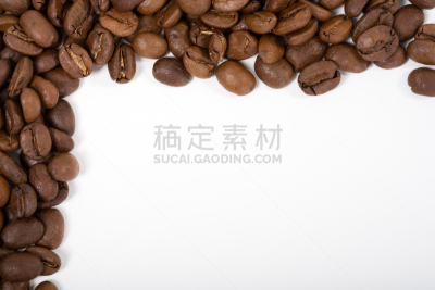 手指框,烤咖啡豆,留白,褐色,边框,芳香的,水平画幅,无人,阴影,饮料