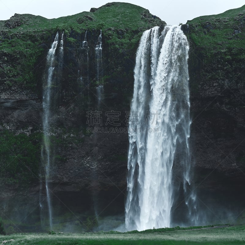 冰岛国,seljalandsfoss waterfall,名声,南,水,公园,特拉弗勒斯雷斯特,水的各种形态,山,瀑布