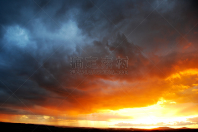 暴风雨,水平画幅,无人,暴雨,曙暮光,夏天,户外,云景,雨,层积云