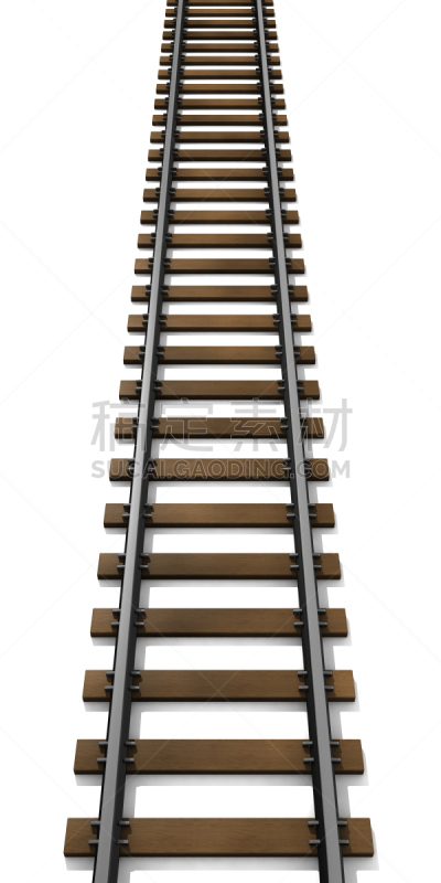 运动跑道,铁轨轨道,垂直画幅,木制,无人,成品,全景,正上方视角,白色背景,背景分离