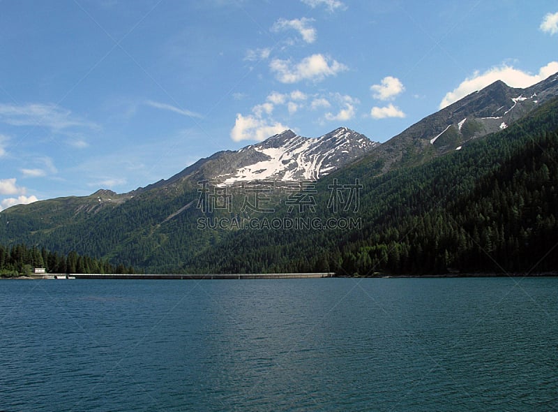 瑞士,山,湖,伊索拉,自然,水,水平画幅,云,雪,无人