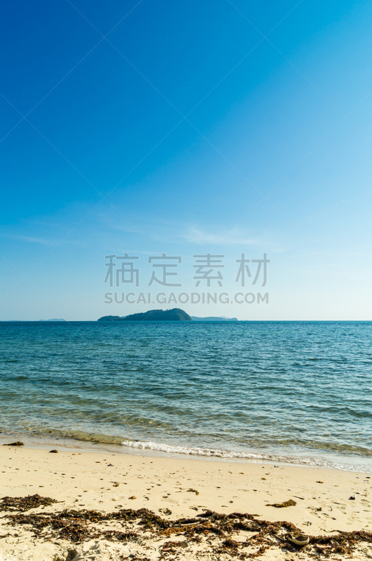 完美,海滩,岛,自然,海藻灰,岛叶,昌岛,泰国湾,庸俗,垂直画幅