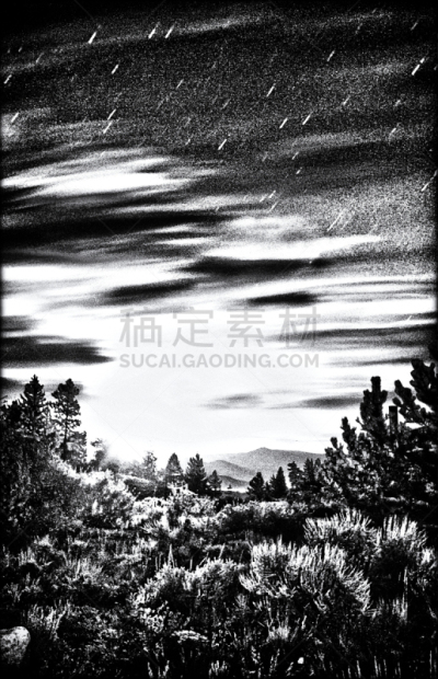 月亮,垂直画幅,草地,洛矶山脉,地形,夜晚,无人,运动模糊,户外,长时间曝光