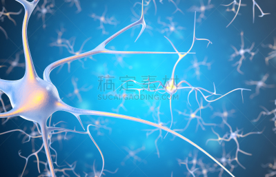 三维图形,神经元,焦点,图像特效,脑部,细胞核,有序,神经系统,水平画幅,形状