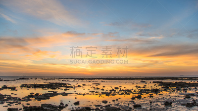 蓝塔岛,云,泰国,天空,沙子,海洋,海滩,石头,前面,日落