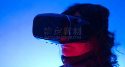 虚拟现实,未来,新的,耳麦,水平画幅,无人,科学,飞行风镜,眼镜,现代