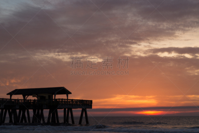 萨凡纳港市,水,水平画幅,无人,早晨,阴影,户外,太壁岛,亭台楼阁,海滩
