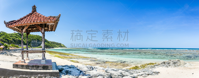 传统,小屋,海滩,热带气候,著名景点,海岸线,泻湖,夏天,户外,天空