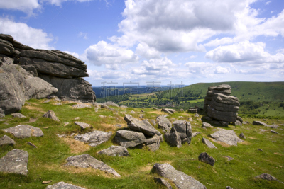 猎犬岩,dartmoor,德文郡,视角,风景,图像,英格兰,无人,山