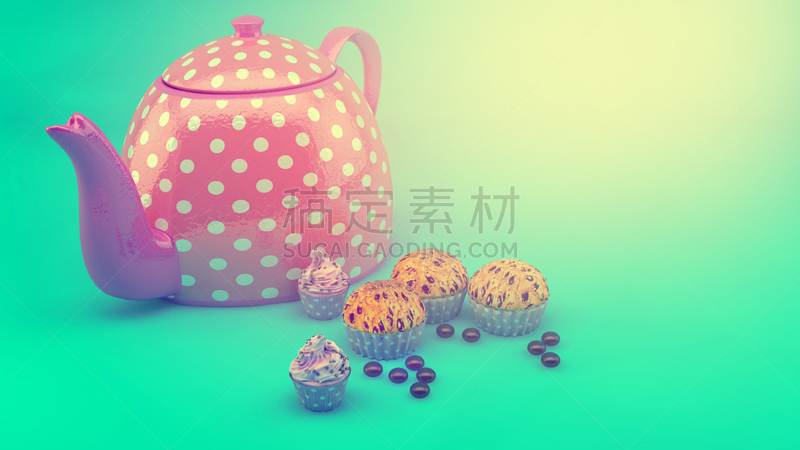 纸杯蛋糕,背景,甜食,色彩鲜艳,复古,古老的,古典式,早晨,夏天,生日