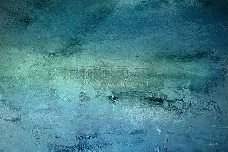 纹理 蓝色 背景 丙稀画 青绿色背景 魟鱼 画布 绿松石色 树荫 涂料图片素材下载 稿定素材