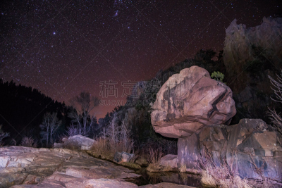 岩石,夜晚,美国,水平画幅,水车,无人,河流,佩森,户外,平衡岩石
