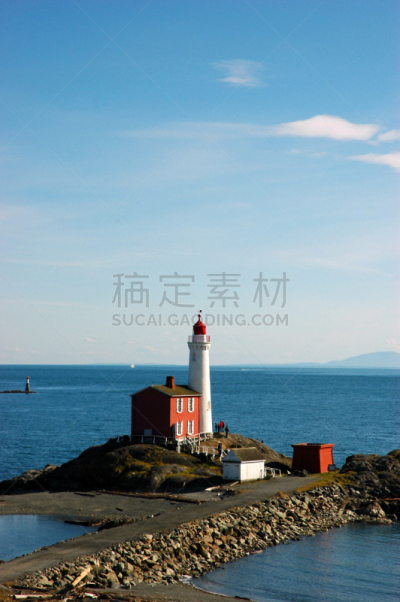 灯塔楼,垂直画幅,水,无人,海港,户外,温哥华岛,堤道,白色,海滩