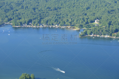 高处,三只动物,水,塞巴戈湖,美国,水平画幅,无人,缅因州,户外,湖