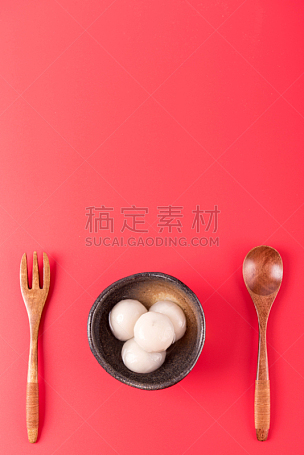 碗,红色背景,扁圆形甜南瓜,可爱的,传统,春节,中国灯笼,食品,简单,传统节日