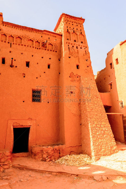 Part of Kasr of Ait Benhaddou, a fortified city, the former caravan way from Sahara to Marrakech. UNESCO World Heritage, Morocco