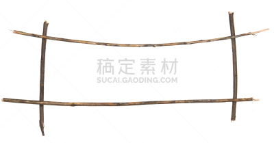 边框,嫩枝,自然,禅宗,水平画幅,无人,背景分离,特写,植物茎,白色