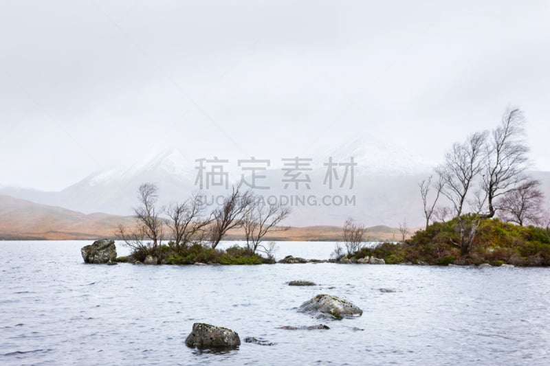 lochan na h'achlaise,兰诺克沼地,苏格兰湖,七叶树,黑岗,水,停泊的,旷野,摩尔人风格,水平画幅