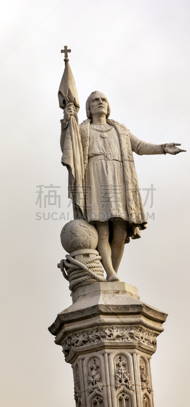 哥伦布,马德里,纪念碑,西班牙,雕像,哥伦布广场,环形路,垂直画幅,公园,古老的