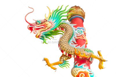 龙,雕像,灵性,水平画幅,无人,符号,巨大的,泰国,雕塑,金色